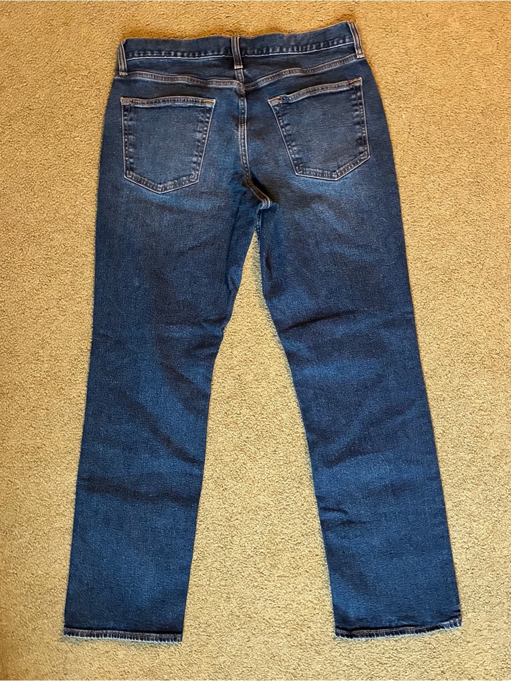 Old Navy Men's Dark Blue Straight Leg Denim Jeans Size 32x30 Built in Flex Pants - Picture 2 of 11
